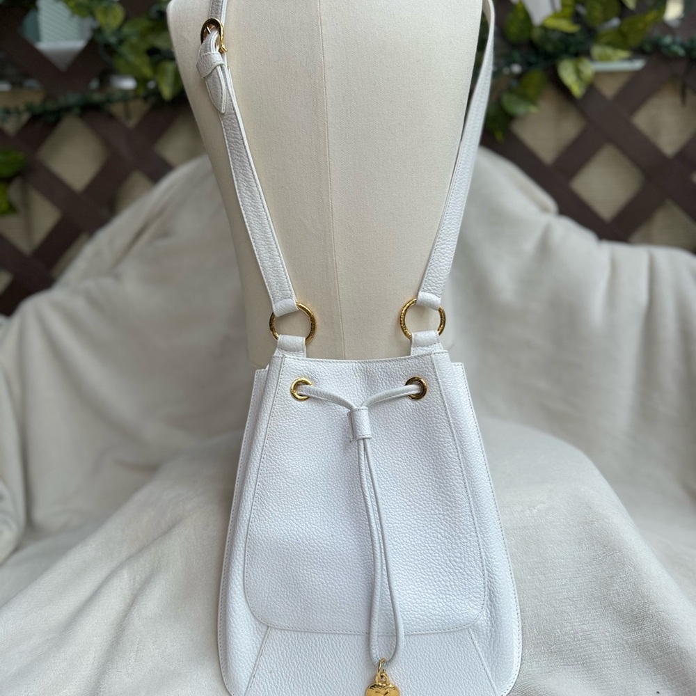 RARE Paloma Picasso Vintage White Leather cross body